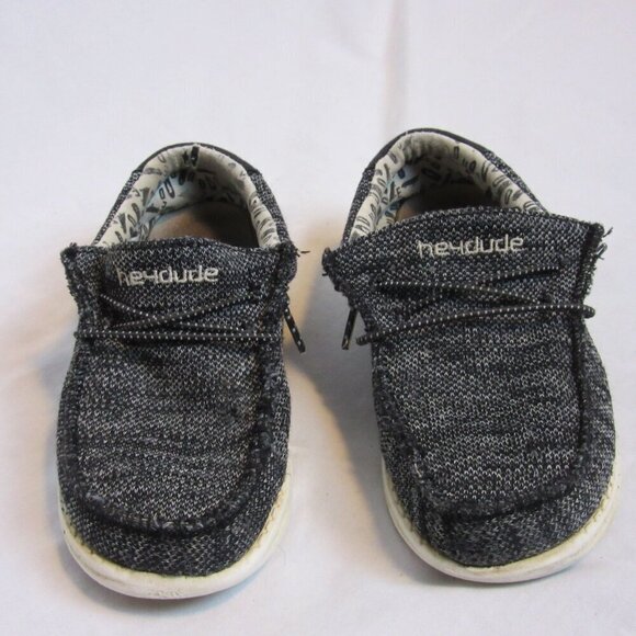 Hey Dude Wally Youth Sox Skater Black Knit Slip On Loafers Kids Youth 2 - Picture 1 of 9